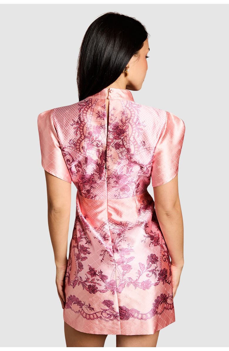 Coast Petite Floral Tulip Sleeve Mini Dress, Alternate, color, Pink