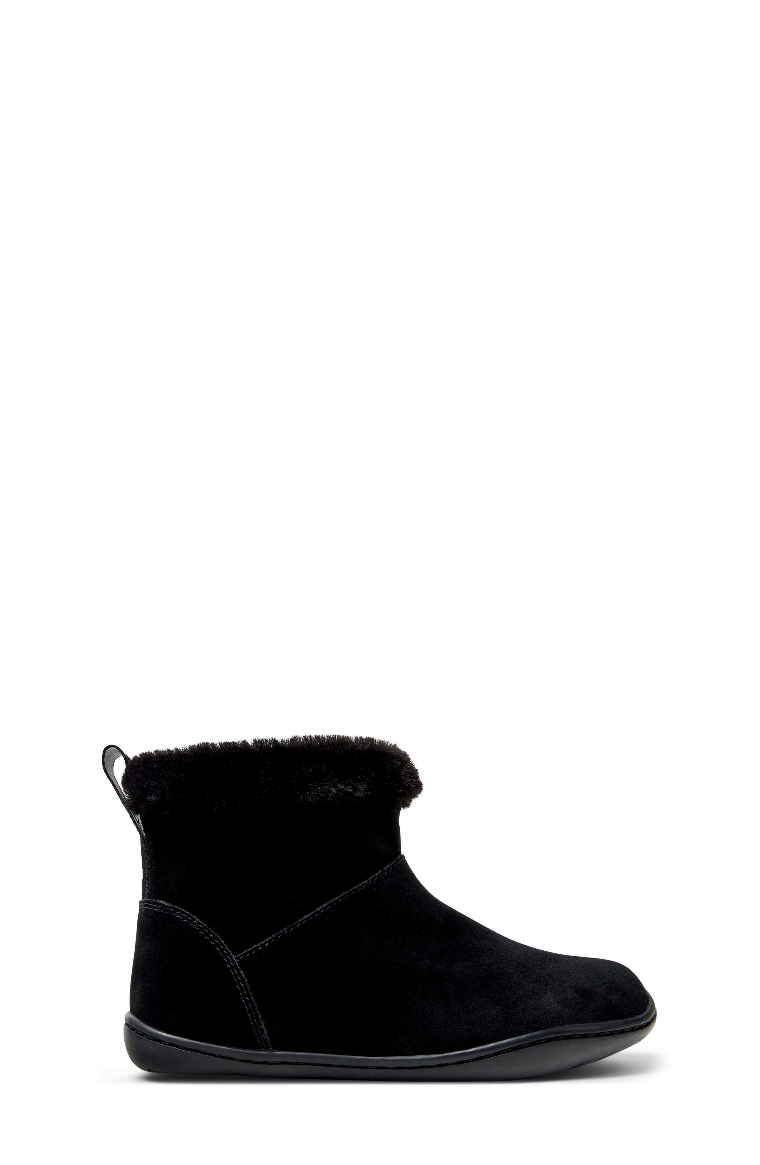 Kids' Peu Cami Faux Fur Lined Boot, Alternate, color, BLACK