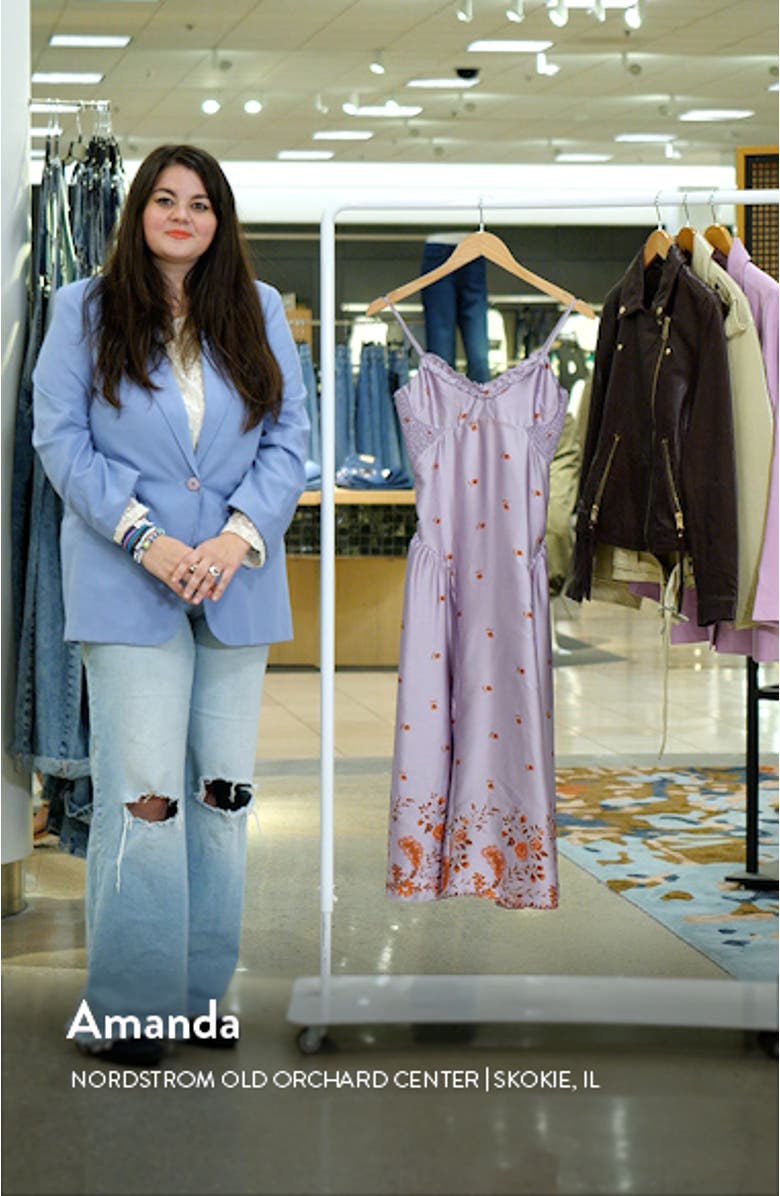 On My Own Floral Satin Nightgown, sales video thumbnail