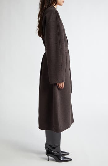 Acne Studios Oroshi Wool Blend Herringbone Belted Coat Acne Studios Oroshi Wool Blend Herringbone Belted Coat