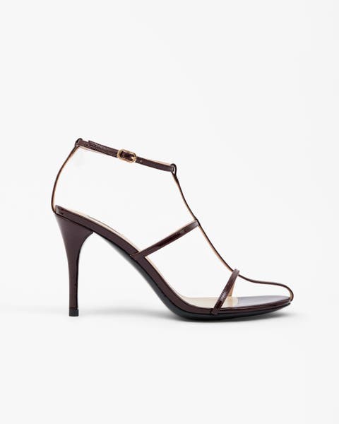 Gupta Patent Leather Heeled Sandals