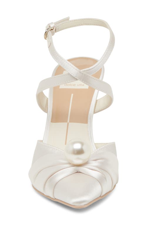 Dolce Vita Kaysey Ankle Strap Pump In Vanilla Satin