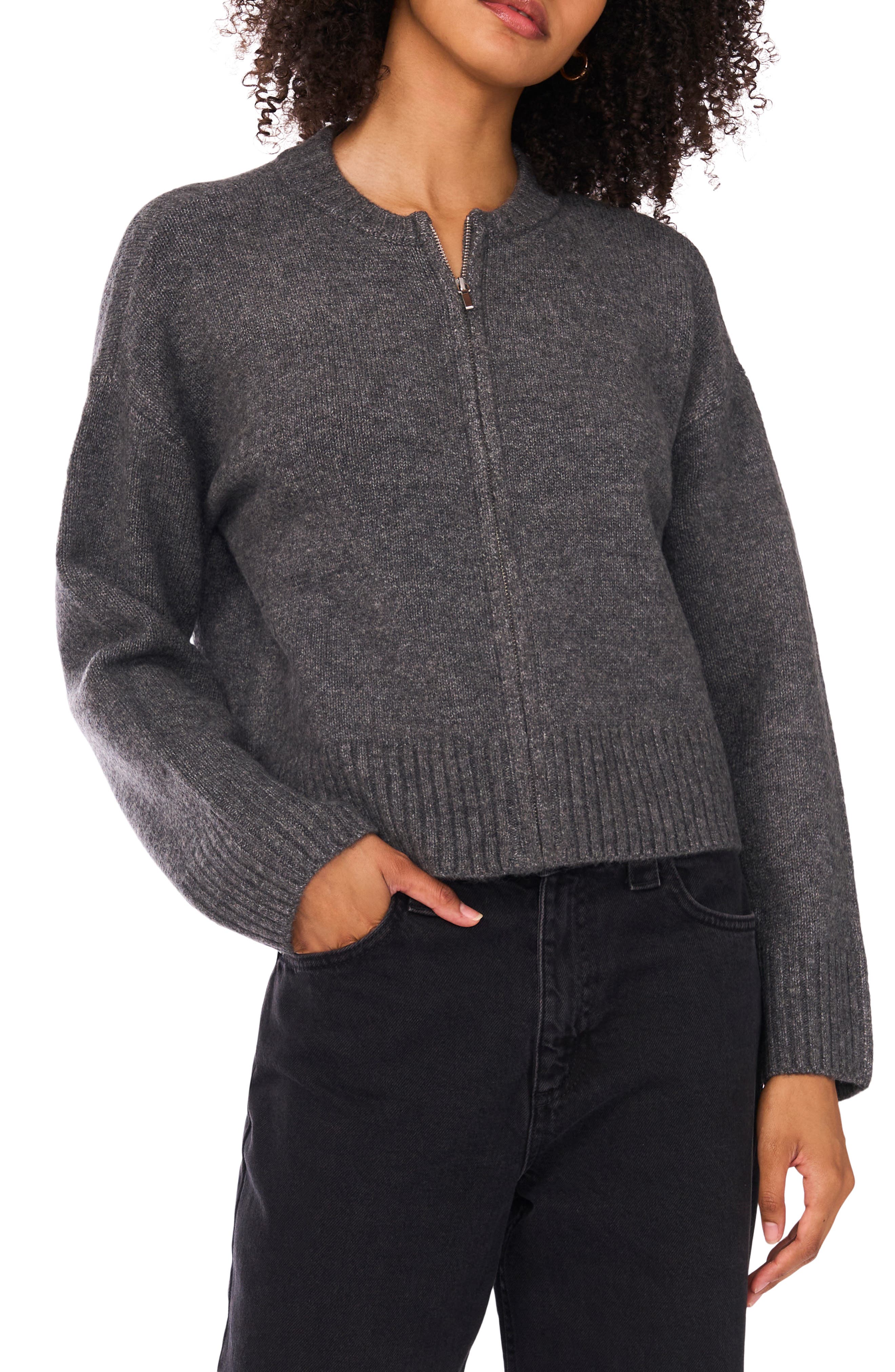 1.STATE Zip Knit Sweater
