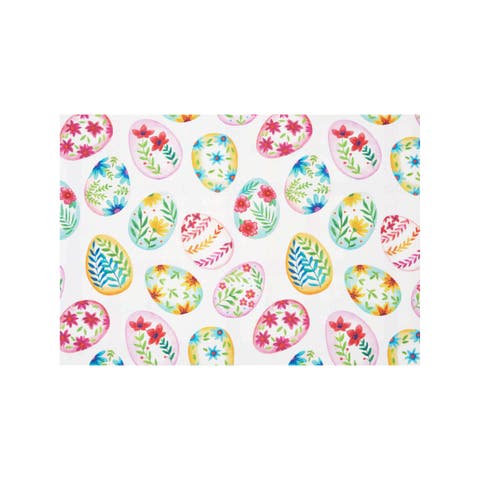 Colorful Easter Egg Charm Spring Placemats Set of 6 Springtime Dining Dinner, 14" x 20"