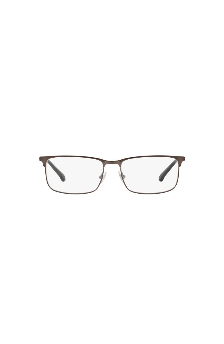 Brooks Brothers 55mm Rectangle optical glasses, Alternate, color, Silver