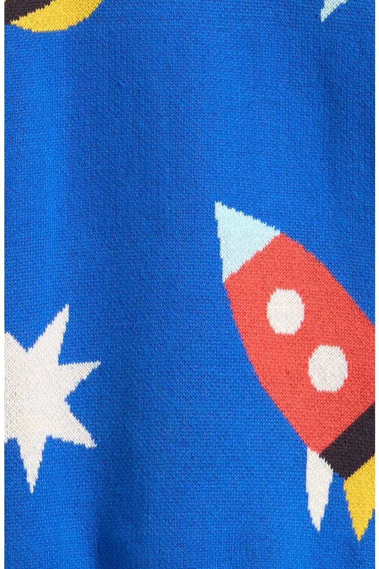 Kids' Space Race Cotton Crewneck Sweater, Alternate, color, SPACE RACE