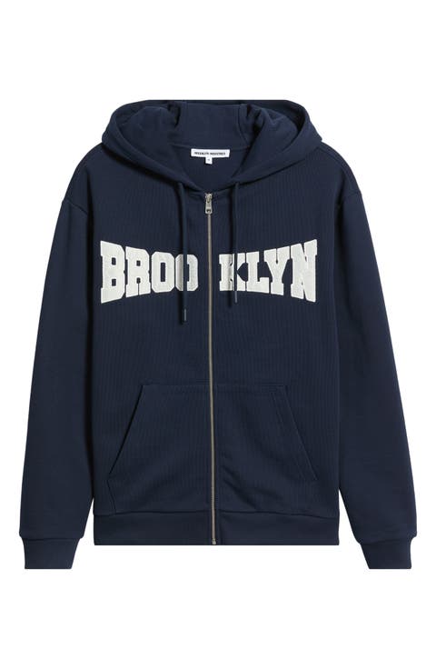 Logo Appliqué Zip Hoodie