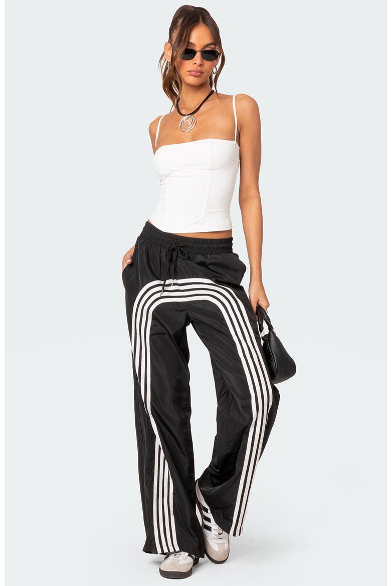 Wilda Stripe Track Pants, Alternate, color, BLACK-AND-WHITE