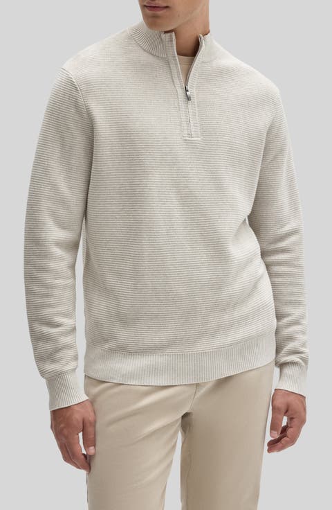 Gonzalo Quarter Zip Cotton Sweater