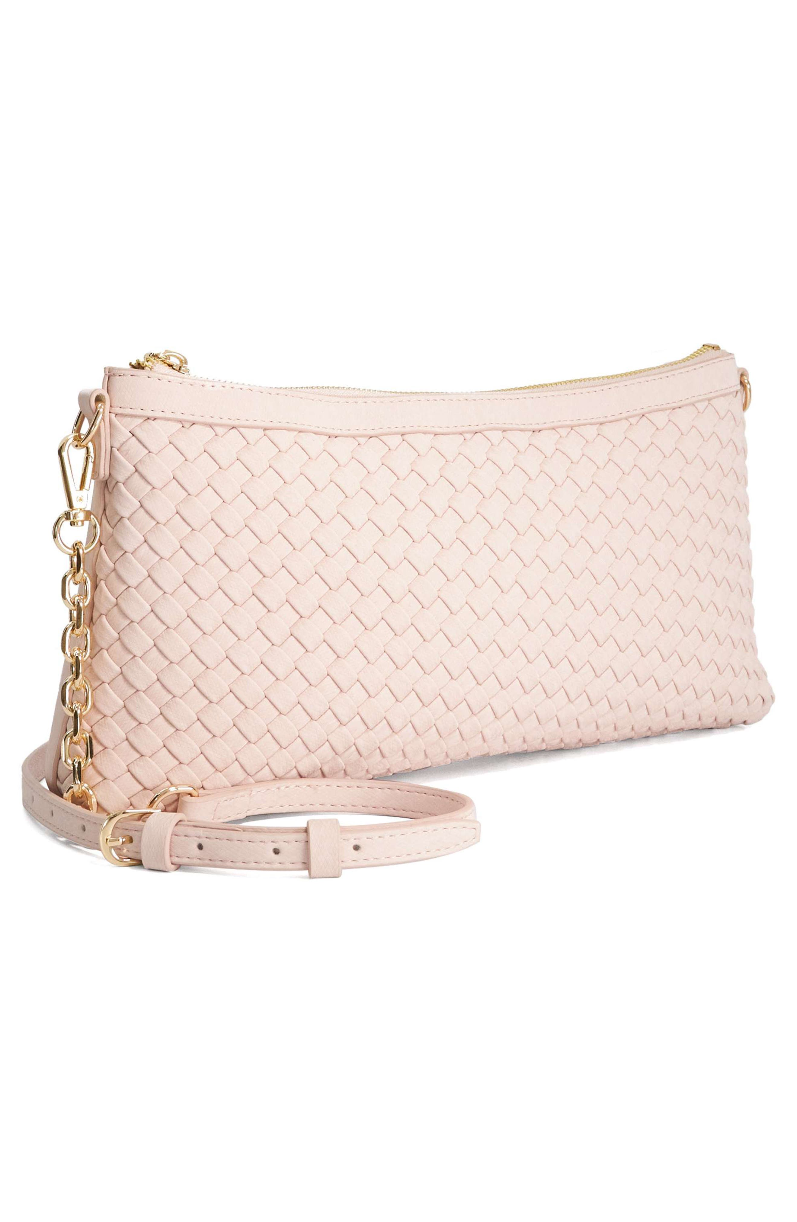 Dune London Earlington Small Zip Shoulder Bag, Alternate, color, Blush