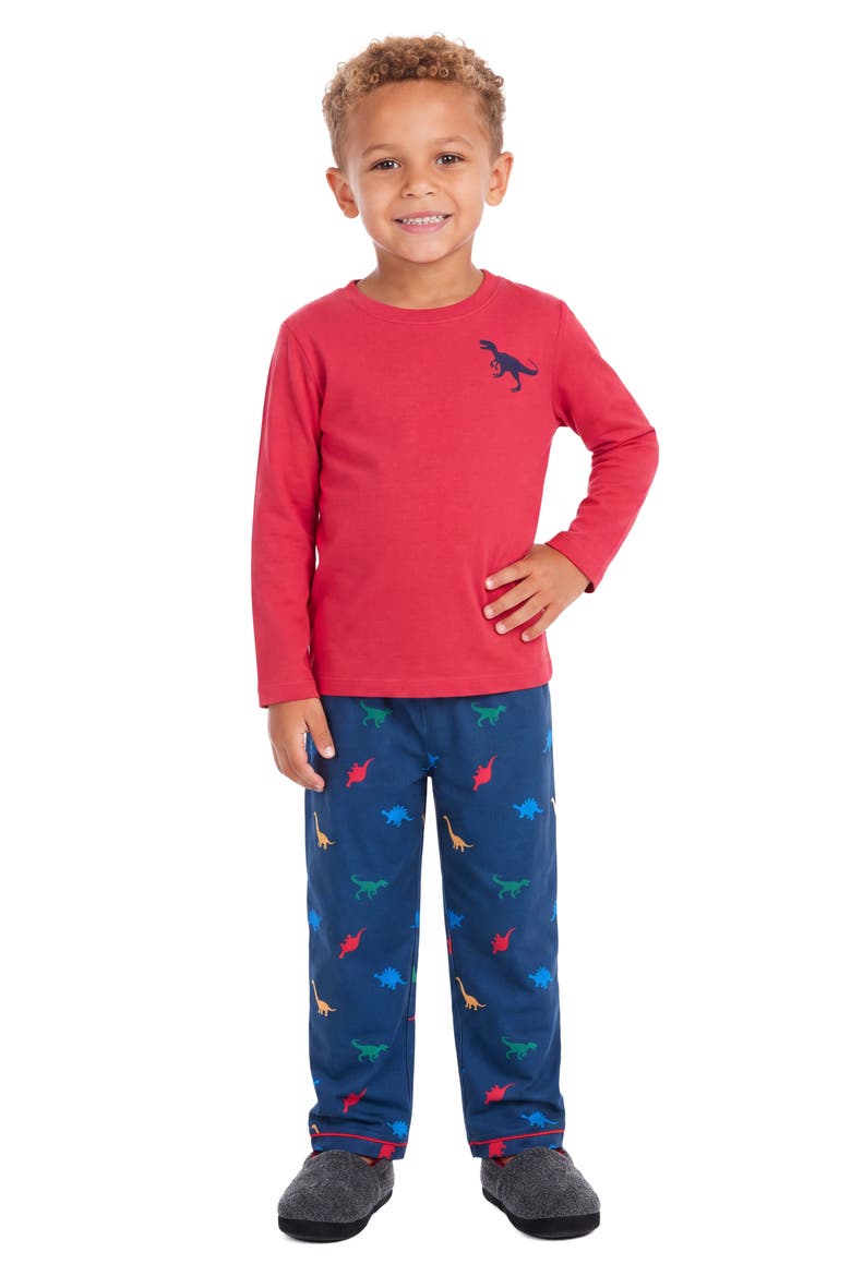 Kids' 2-Piece Pajama Set, Alternate, color, NVJ-NAVY DINO