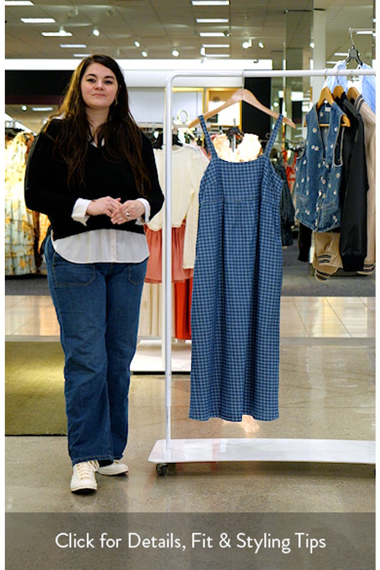 Gingham Sleeveless Denim Midi Dress video