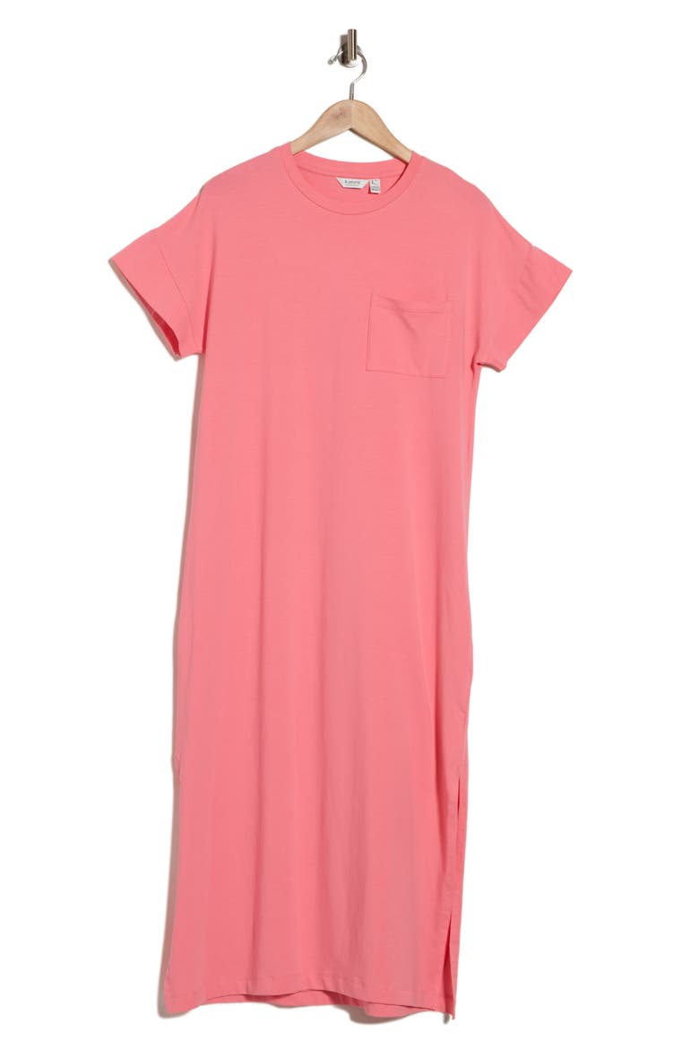 Maxi T-Shirt Dress, Alternate, color, STRAWBERRY PINK