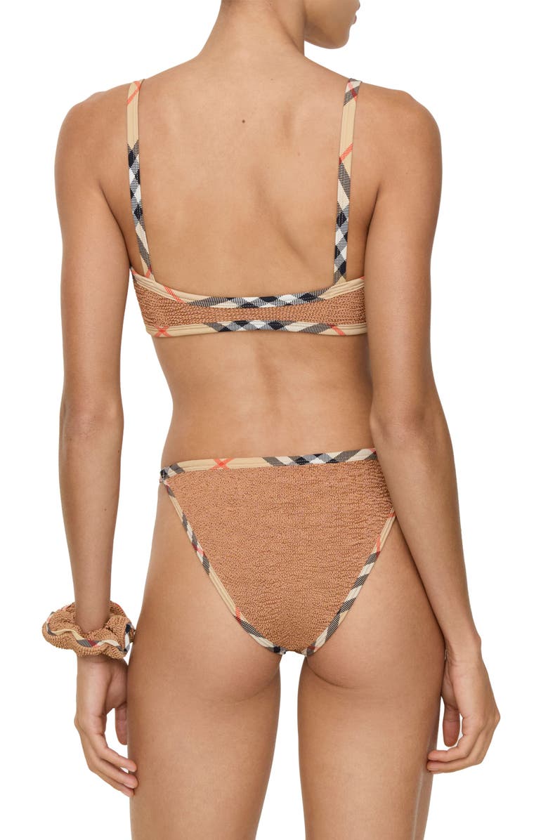 Burberry x Hunza G Tyler Original Crinkle<sup>™</sup> Two-Piece Bikini Swimsuit & Matching Scrunchie Set, Alternate, color, 