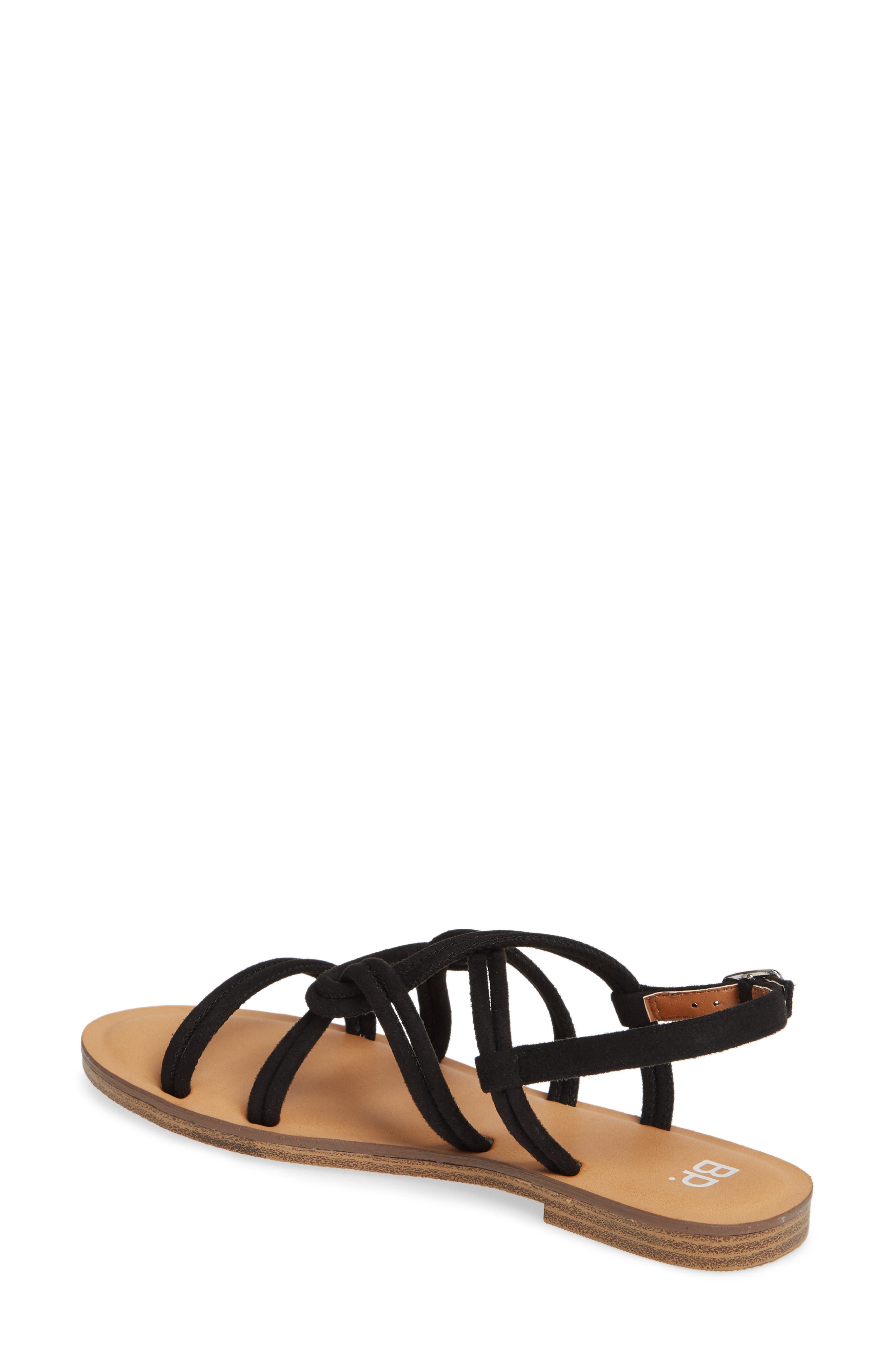 Lana Sandal, Alternate, color, BLACK FAUX SUEDE