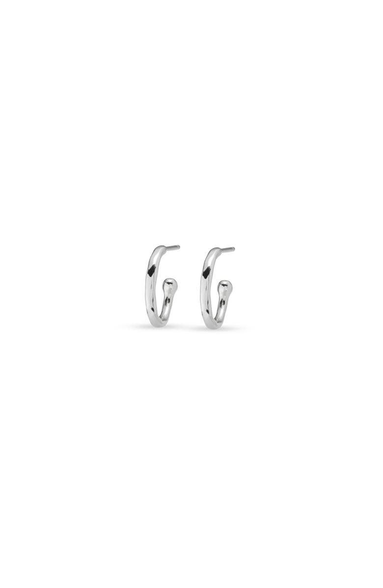 UNODE50 Hoop Shaped Earrings, Main, color, Silver