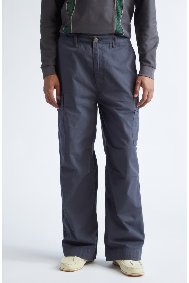 Cotton Ripstop Cargo Trousers, Main, color, CHARCOAL