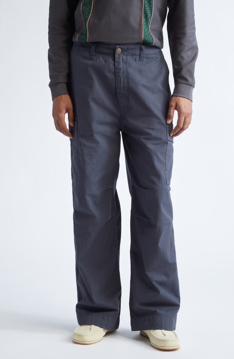 PALMES Cotton Ripstop Cargo Trousers, Main, color, Charcoal