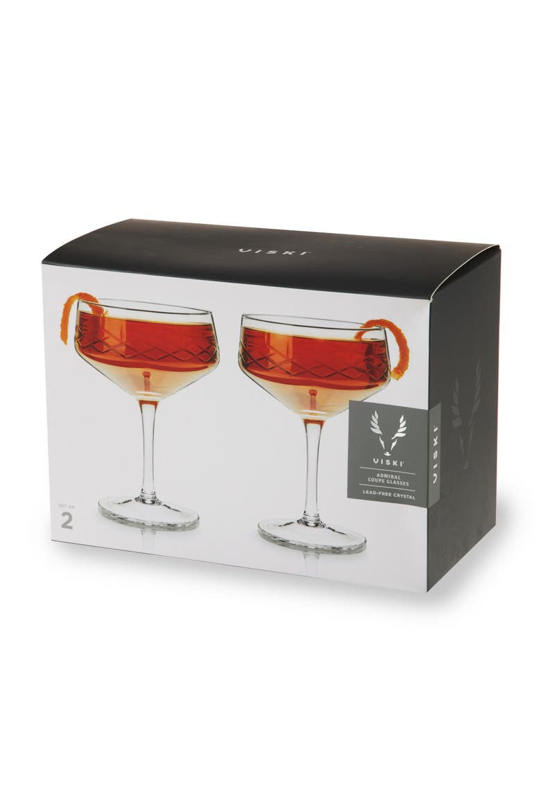 Admiral Crystal Coupe Glasses Set of 2, Alternate, color, Clear