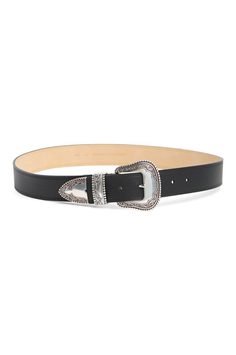 Western Buckle Belt, Main, color, BLACK