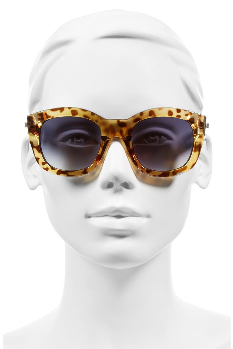 'Runaways' 50mm Sunglasses, Alternate, color, LEOPARD TORTOISE/ CHAMBRAY