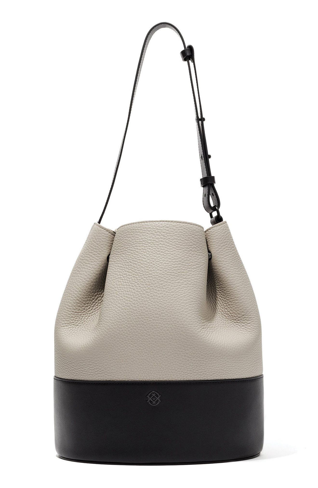 Dagne Dover Ava Leather Bucket Bag, Main, color, 
