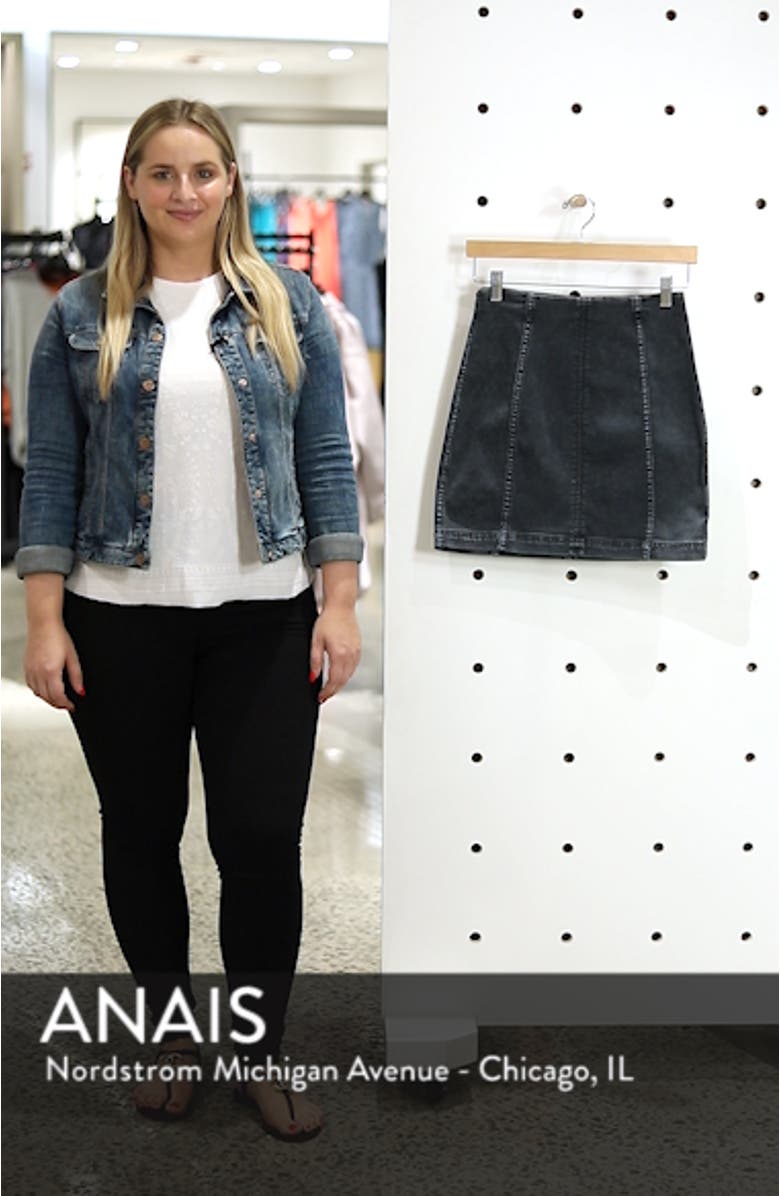 We the Free by Free People Modern Denim Miniskirt, sales video thumbnail