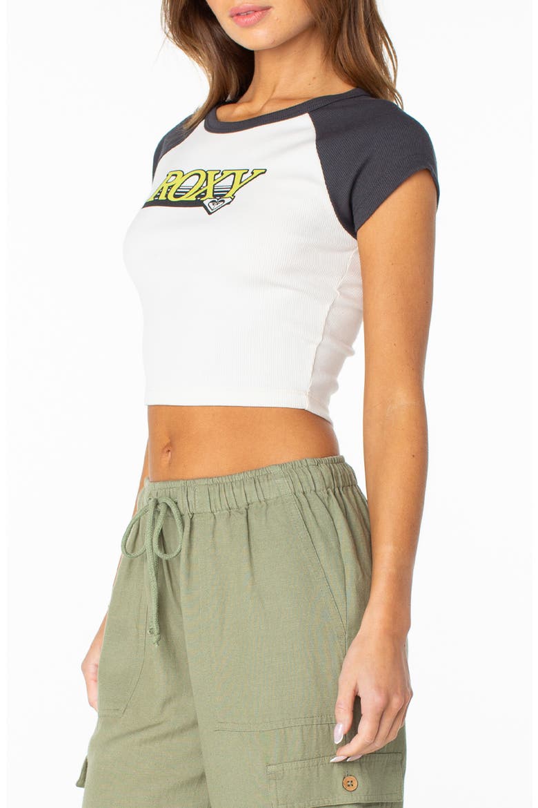 Logo Print Crop Graphic T-Shirt, Alternate, color, PHANTOM