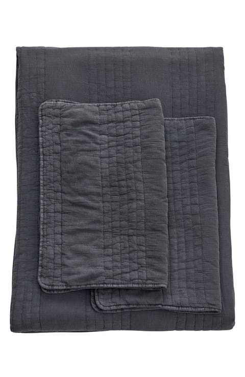 Stone Washed Cotton Quilt & Sham Set