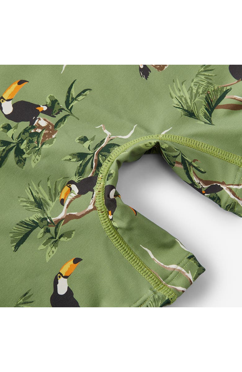 Milkbarn Zipper Shortall Swimsuit, Alternate, color, Toucan