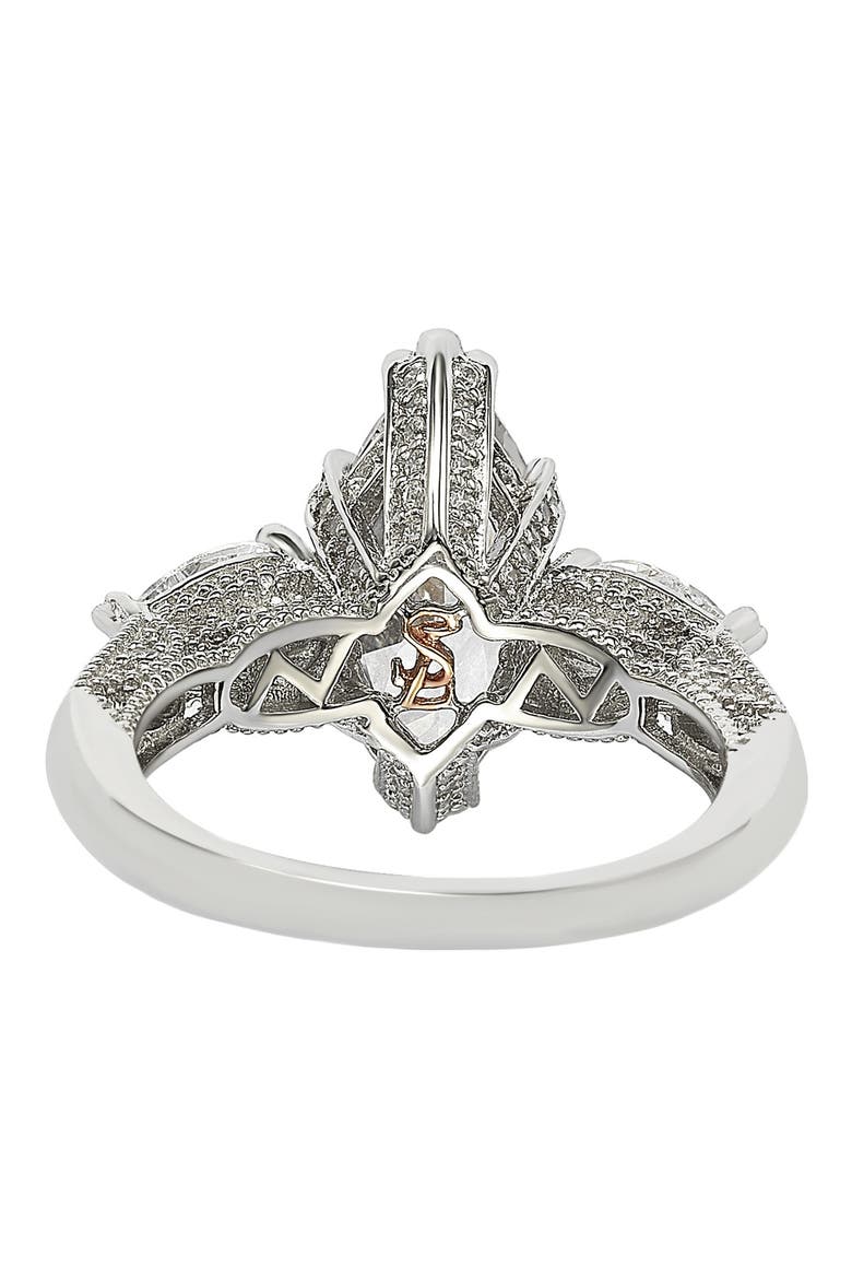 Marquise CZ Sterling Silver Ring, Alternate, color, WHITE