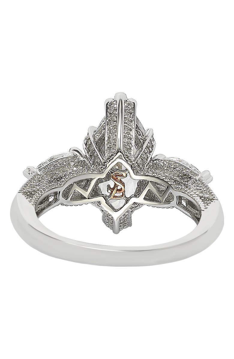 SUZY LEVIAN Marquise CZ Sterling Silver Ring, Alternate, color, White