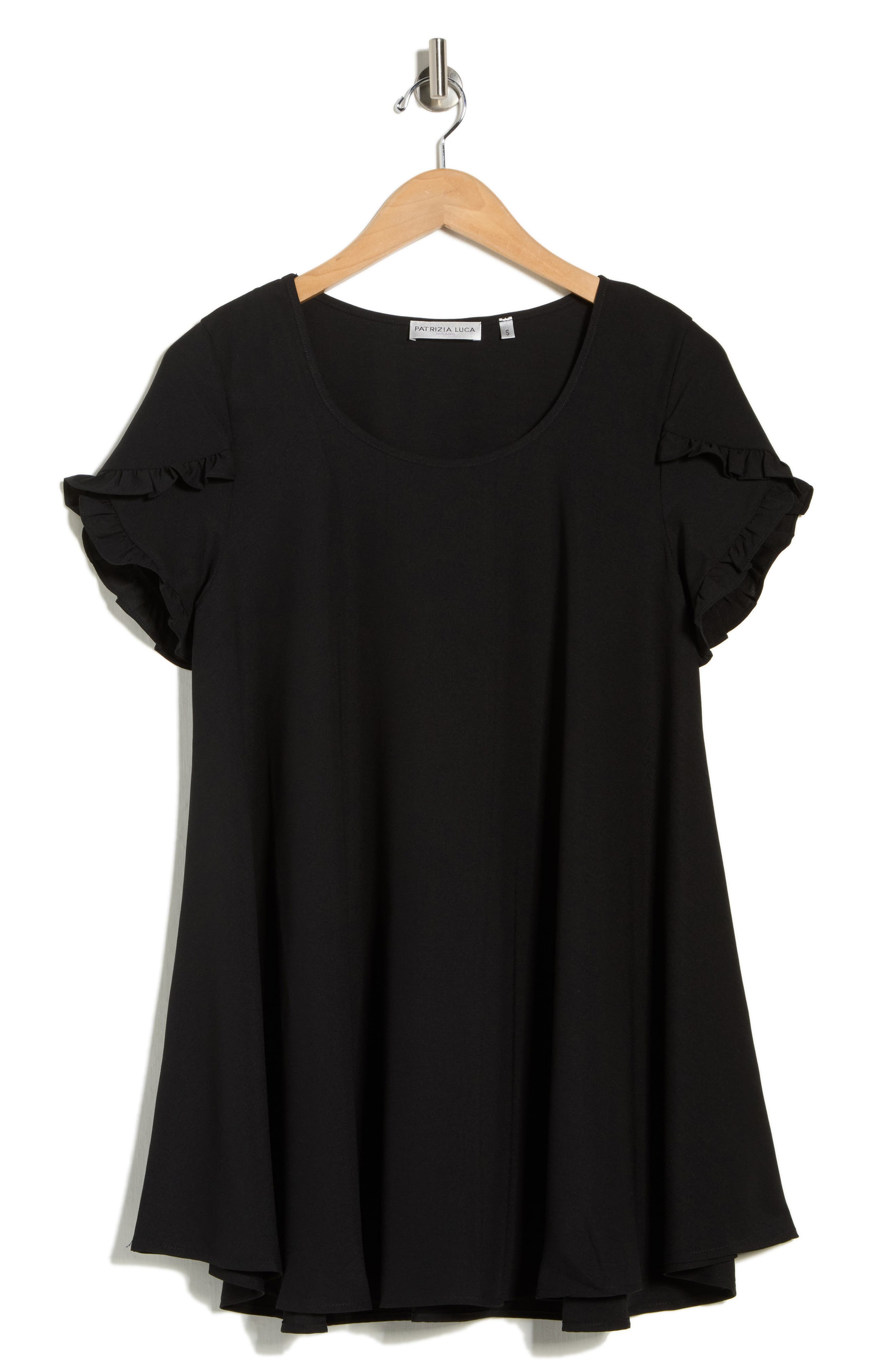 PATRIZIA LUCA Ruffle Sleeve Tunic Top