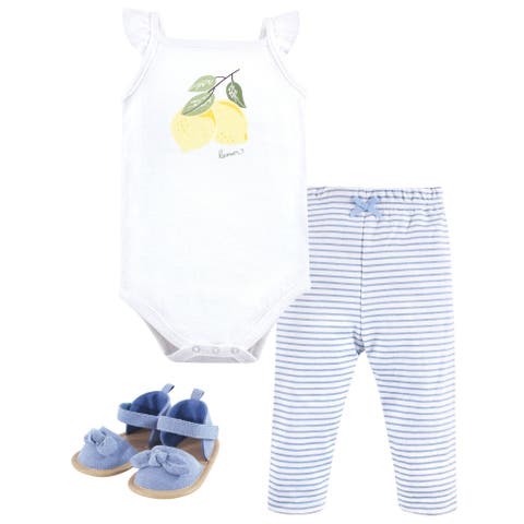 Cotton Comfort 3Pk Bodysuit, Pants, and Shoes