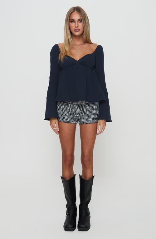 Princess Polly Khalea Long Sleeve Top In Navy