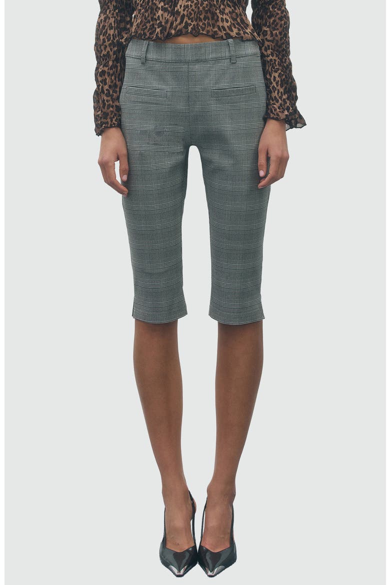 Sloan Glen Plaid Crop Pants, Main, color, BLACK WHITE