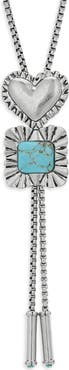 Lele Sadoughi Ruffle Heart Bolo Necklace
