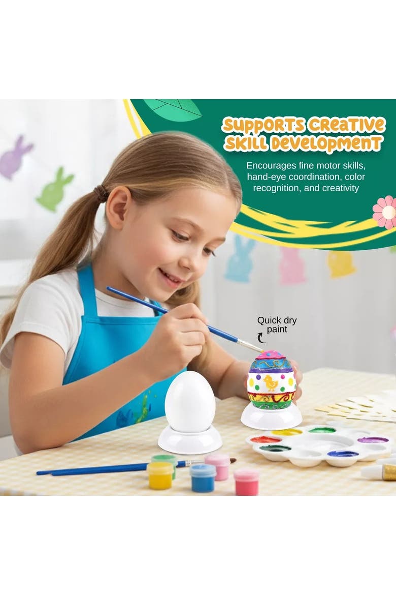 DIY Easter Egg Painting Craft Set, Alternate, color, Multicolor