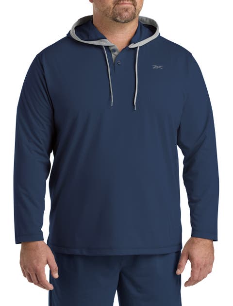 Big & Tall French Terry Performance Henley Hoodie