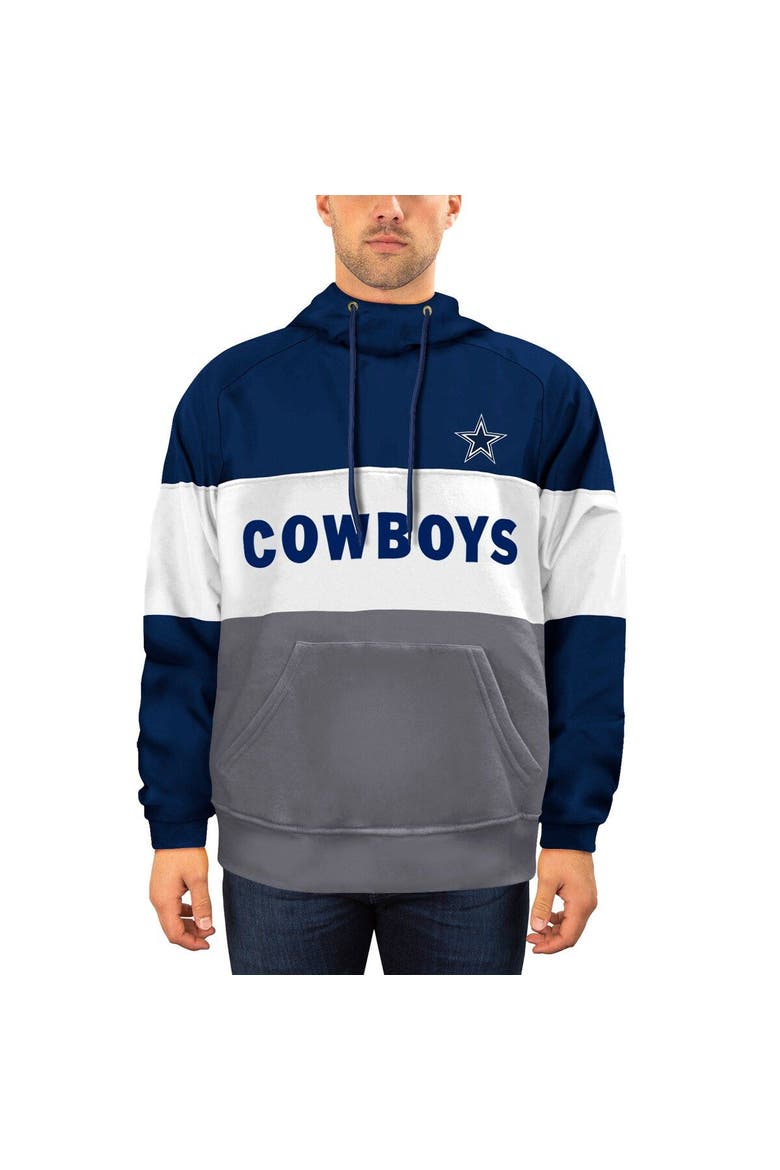 Men's New Era Navy/Gray Dallas Cowboys Big & Tall Fleece Star Team Pullover Hoodie, Main, color, Navy