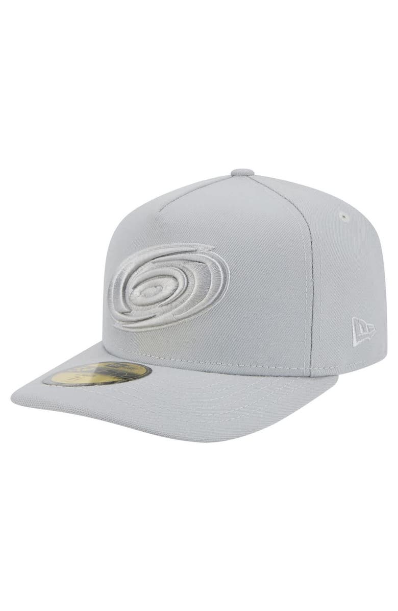 New Era Men's New Era Gray Carolina Hurricanes Color Pack A-Frame 59FIFTY Fitted Hat, Alternate, color, 
