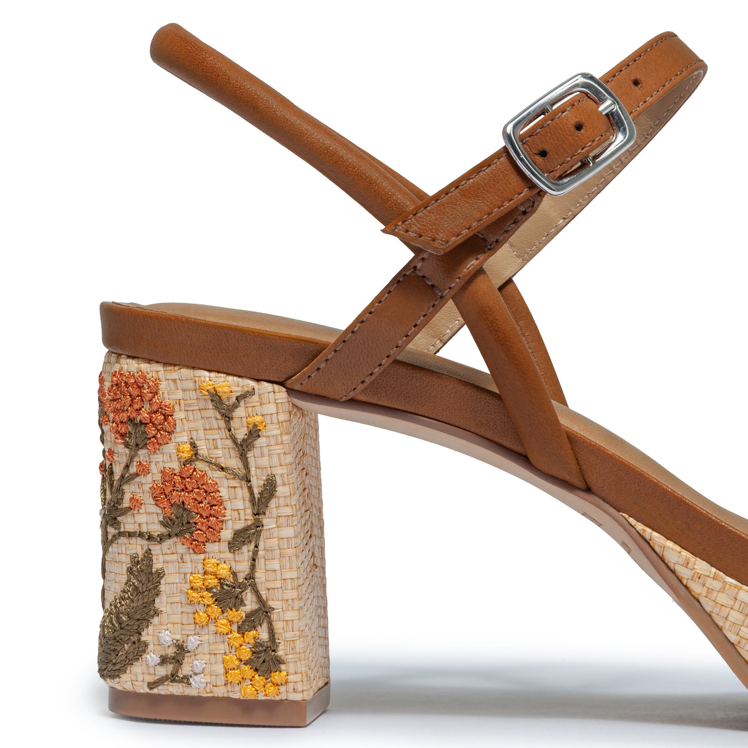 Bernardo Footwear Canto Embrodiery Platform Sandal, Alternate, color, Luggage