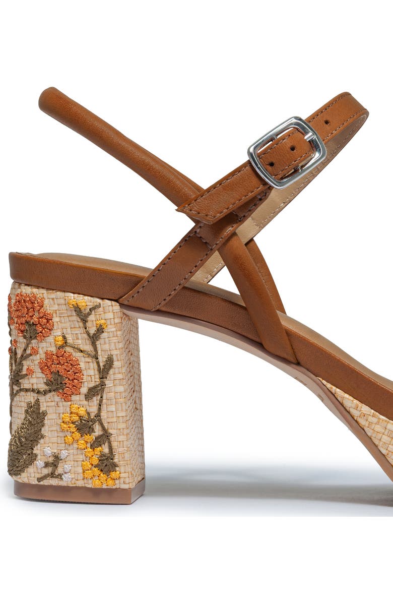 Bernardo Footwear Canto Embrodiery Platform Sandal, Alternate, color, Luggage