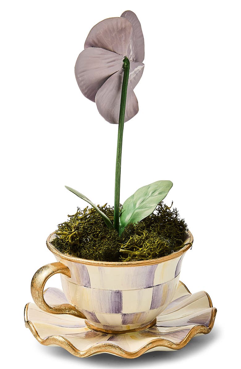 MACKENZIE CHILDS Violet Teacup Pansy, Alternate, color, Violet