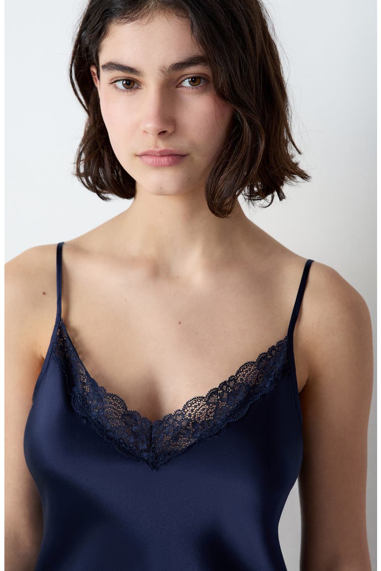 Milky Silk Camisole, Alternate, color, BLUE