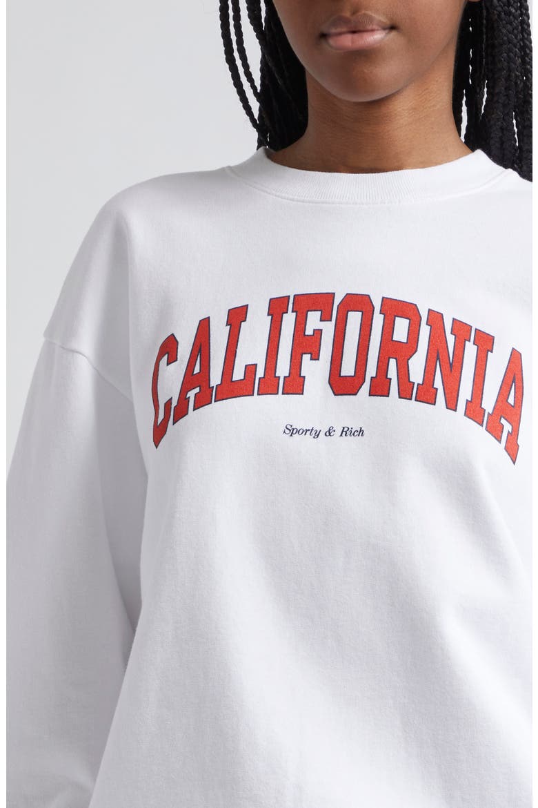 California Graphic Sweatshirt, Alternate, color, WHITE