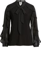 Anne Klein Ruffle Tie Neck Top