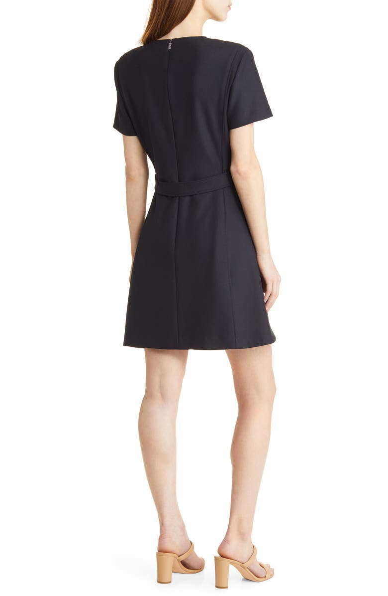 BOSS Destena Fit & Flare Dress, Alternate, color, Sky Captain