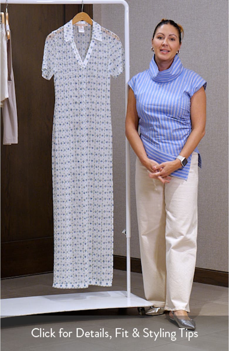 Sheer Mesh Cover-Up Shirtdress, sales video thumbnail