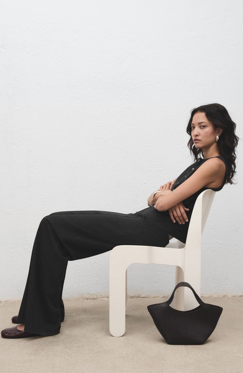 MANGO Pull-On Straight Leg Pants, Alternate, color, Grey